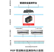 大口徑pccp管道泄漏監(jiān)測系統(tǒng)方案采用分布式光纖傳感技術對PCCP管斷絲檢測，管線泄露檢測，管道應變形變監(jiān)測，具有防開挖功能，另外使用電學式傳感器水聽器、高頻壓力傳感器套件對管線進行水錘漏損、滲漏監(jiān)測，整套pccp管道泄漏監(jiān)測系統(tǒng)可以實現(xiàn)實時在線、全生命周期的管道健康監(jiān)測，實現(xiàn)與物理水利、水網同步仿真運行、虛實交互、迭代優(yōu)化。